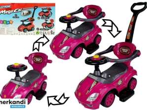 Loopspeelgoed met Pusher Mega Car 3in1 Roze