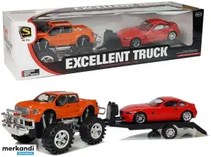 Vehicle Set Orange Monster Truck Red BMW Tow Truck 58 cm
