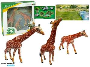Giraffe Figurine educative Famiglia 3 pezzi sfondo Africa