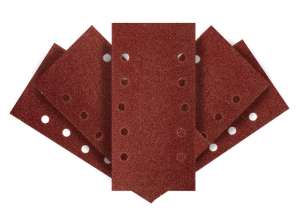 TOP 54H001 Velcro-Schleifpapier 115 x 230 mm. K40. 5 Stk. mit Löchern