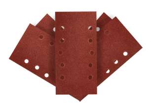 TOP 54H003 Velcro Schleifpapier 115 x 230 mm. K80. 5 Stk. mit Löchern