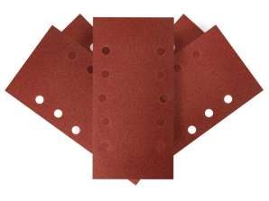 TOP 54H005 Velcro-Schleifpapier 115 x 230 mm. K120. 5 Stk. mit Löchern