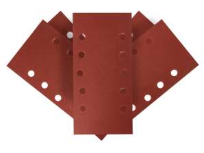 TOP 54H007 Klett-Schleifpapier 115 x 230 mm. K240. 5 Stk. mit Löchern