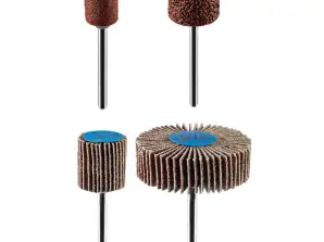 Accessoires pour mini meuleuse. Bandes abrasives. Disques de lamelles. Jeu de 24 pièces.