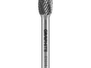 Metalo freza HM tipo E ovali 10 x 16 mm kotas 6 x 45 mm