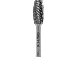 Fraise métallique HM. type H flamme. 12 x 32 mm. tige 6 x 45 mm