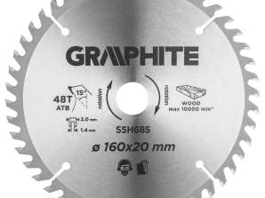 Blade for saw. plunge saw. carbide. 160 x 1.4 x 2.0 x 20 mm. 48 teeth
