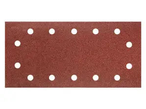Schuurpapier klittenband 115 x 230 mm. K80. 5 stuks. met gaten