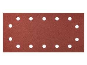Schuurpapier met klittenband 115 x 230 mm. K240. 5 stuks. met gaten