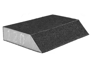 Schleifschwamm 125 x 25 x 90 mm, K120, schräg