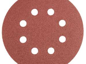 Schuurdisc 125 mm, K120, 5 stuks, met 8 gaten