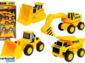 Construction Vehicle Set 4 pieces Friction Drive