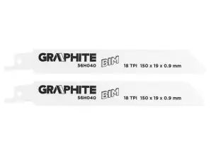 Lame de scie sabre BIM 150 x 19 x 0.9 mm 18TPI lot de 2