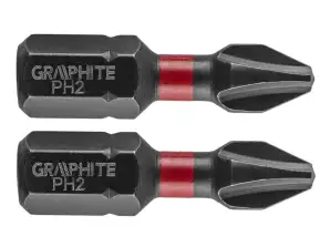 Impact bits PH2 x 25 mm. 2 st.