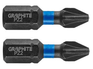 Schroevendraaiers PZ2 x 25 mm. 2 stuks.