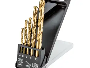 HSS TiN Metallbohrer . 4.0   10 mm. Set 5 Stück.