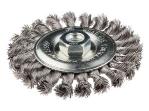 Draadborstel schijf 115 mm x M14. INOX