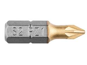 Skrutrekkerbits PZ1 x 25 mm. 2 stk.