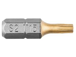 Skrujern bits TX15 x 25 mm. 2 stk.