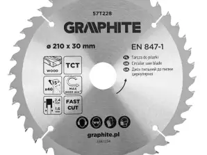 TOP 57T228 Полотно для циркулярной пилы. Видиова. 210 x 30 мм. 40 зубьев