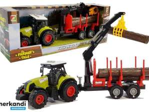 Skogstilhenger traktor med tre og arm