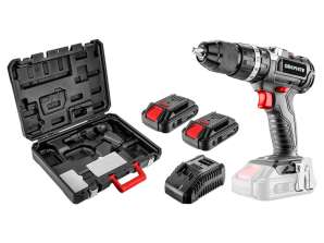 Accu zonder borstel met klopboormachine Energy 18V Li-Ion 13 mm 2 accu's 2Ah oplader in koffer
