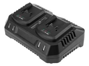 Dobbel lader for energibatterier