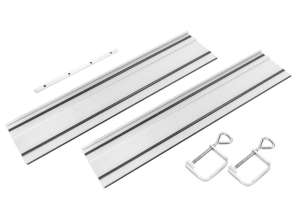 Führungsschienen 2 x 700 mm. Verbindungselement. 2 Klemmen