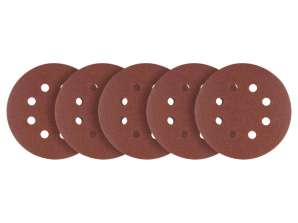 Шлифовальные диски Velcro 125 мм. P120. 5 шт. с 8 отверстиями