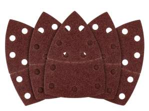 Velcro-Schleifpapiere. Eisen 102 x 152 mm. P40. 5 Stk. mit 11 Löchern