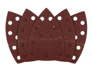 Velcro-Schleifpapiere. Eisen 102 x 152 mm. P60. 5 Stk. mit 11 Löchern