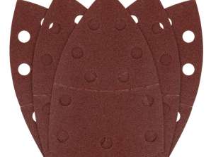 Velcro-Schleifpapiere. Eisen 102 x 152 mm. P120. 5 Stk. mit 11 Löchern