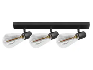 RIO SP 3. vegg- og taklampe. E27 max. 3x60W. IP20. svart