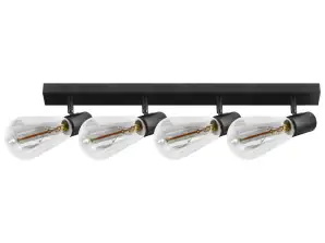 RIO SP 4. wand- en plafondlamp. E27 max. 4x60W. IP20. zwart