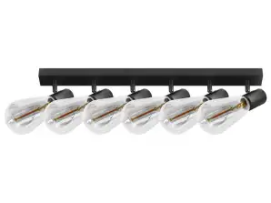 RIO SP 6. vegg- og taklampe. E27 maks. 6x60W. IP20. svart