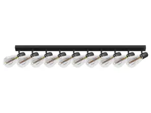 RIO SP 10. wand- en plafondlamp. E27 max. 10x60W. zwart
