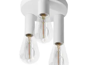 RIO SP 3. Wand- und Deckenleuchte. E27 max. 3x60W. IP20. weiß. rund
