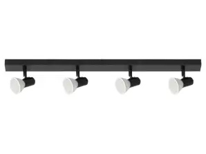 RIO SP 4. wall and ceiling fixture. GU10 max. 4x60W. IP20. black