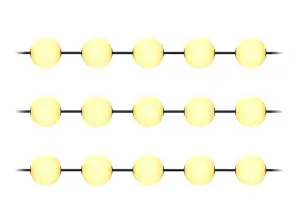 Lichterkette. 15 x 1W. 15 x 60lm. 2500K. 10,5m