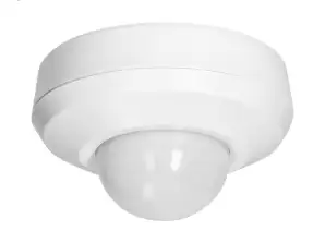 Mozgás- és jelenlétérzékelő 360° IP44. 2000W. További szerelési alap. 3 érzékelő. Fehér