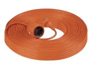 Gartenverlängerungskabel mit einer Steckdose. PVC.H05VV F 2x1.5mm?. Länge 50m