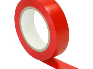 Red insulating tape. flame retardant. width 15mm. thickness 0.13mm. length 10m