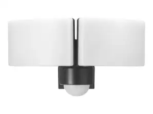TOS DUO LED 2x20W подвійний садовий прожектор з PIR. 2x1600 лм. IP65. 4000 тис. шт. сірий