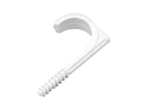 Hammer-inn kabelholder. krok krok. rund kabel ? 7 mm. hvit. 20 stk.