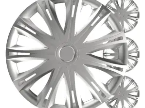 Auto wieldoppen 4st. Spark Set Zilver 17