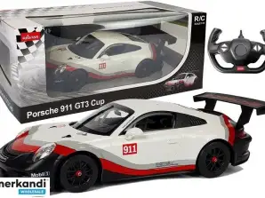 Auto R/C Porsche 911 GT3 CUP Rastar 1:14 Blanc pour télécommande
