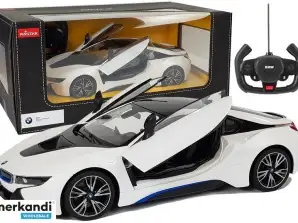 Auto R/C BMW i8 Rastar 1:14 Blanc Porte Automatique