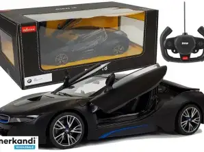 Auto R/C BMW i8 Rastar 1:14 Noir Porte Automatique