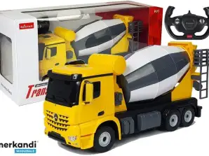 Voiture R/C Mercedes Benz Arocs Rastar 1:14 Jaune sur la télécommande