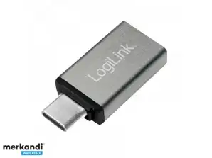 Adaptador LogiLink USB 3.2 Gen1 Tipo C C/M a USB A/F OTG plata AU0042